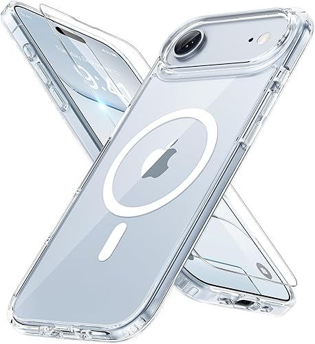 Miniatura 293 de Miracase - Funda magnética para iPhone 13 de 6.1 pulgadas (compatible con MagSafe) (con 2 protectores de pantalla), protección de grado militar