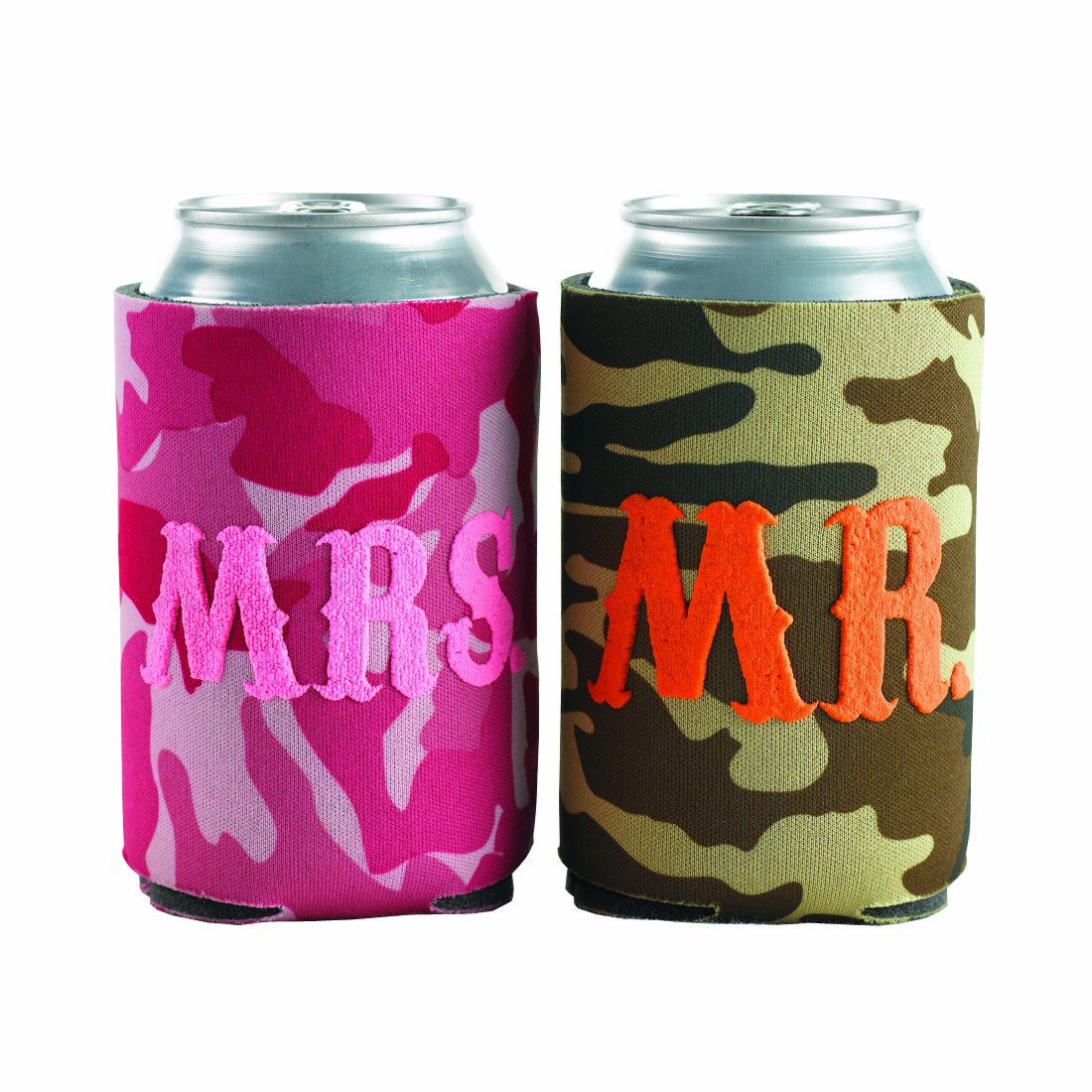 Wedding Accessories Mr and Mrs Camo Can Coolers (Set of 2)