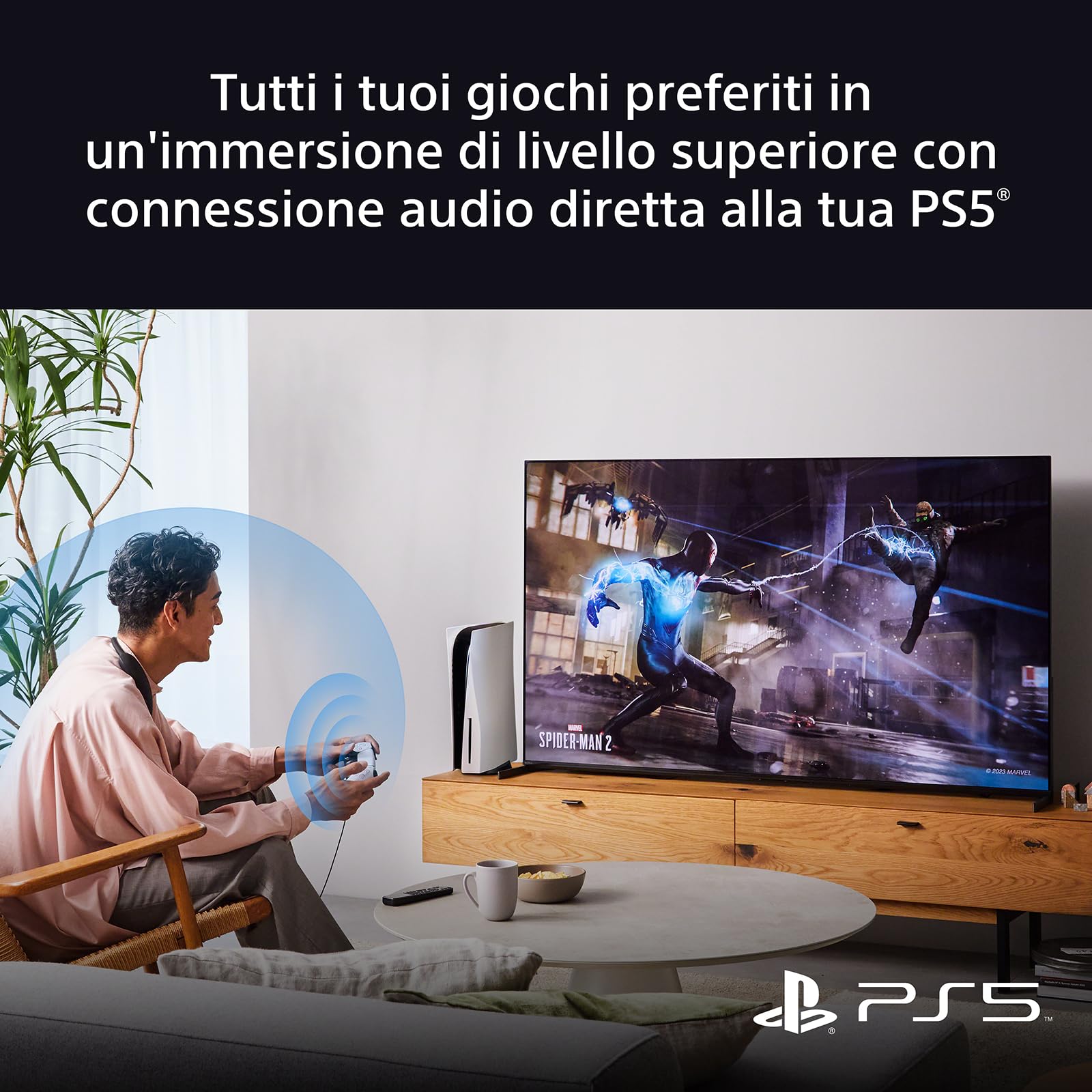 Sony BRAVIA Theatre U – Dolby Atmos® neckband speaker, Wireless, Bluetooth®, connessione multipoint, gaming menu per PS5, 360 Spatial Sound Personaliser, 12h Batteria, HT-AN7