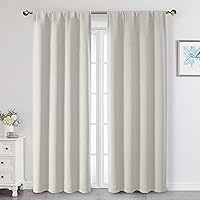 Vista 88 de Cortinas opacas para dormitorio, sala de estar, juego de 2 paneles de 54 pulgadas de largo, cortinas de oscurecimiento de habitación con aislamiento