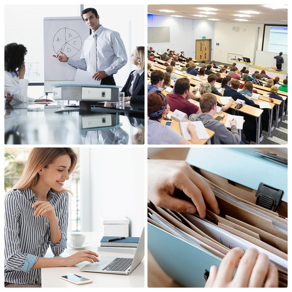 Lot de 12 Chemises Cartonnées en Papier Kraft au Format A4,Porte Documents avec Fente Pour Cartes de Visite, Enveloppe Plate, Réunions, Rapports, Convient Pour Les Bureaux, Les Écoles.