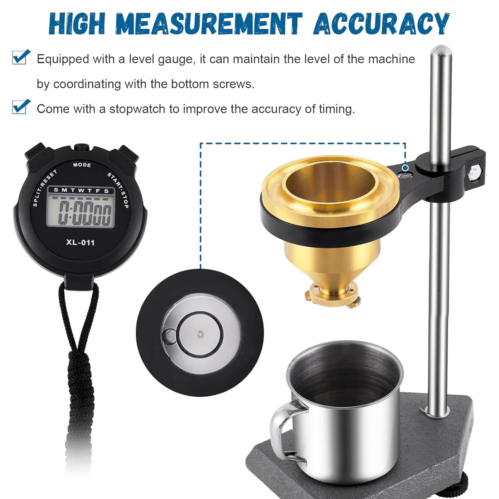 Copa De Viscosidad De Flujo, 100 ± 1 Ml, 4 ± 0,02 Mm, Copa De Viscosidad, Copa Ford, Viscosímetro, Aplicable para Medir Recubrimientos con Un Tiempo De Salida Inferior a 150 S