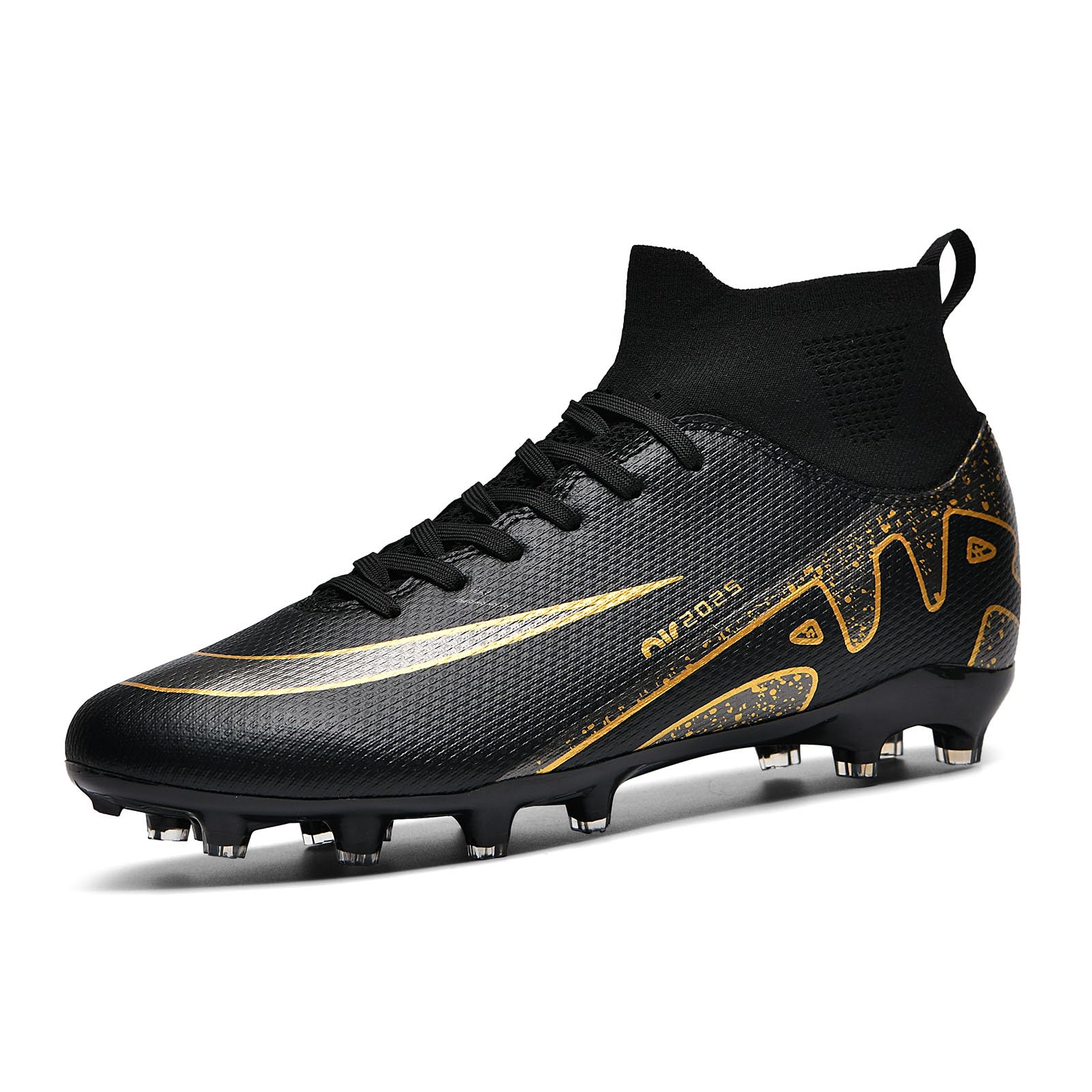 BLBKFootball Boots Mens Professional Football Boots Unisex Outdoor Kids high Tops Suitable for Artificial Turf AG Competition Training Shoes