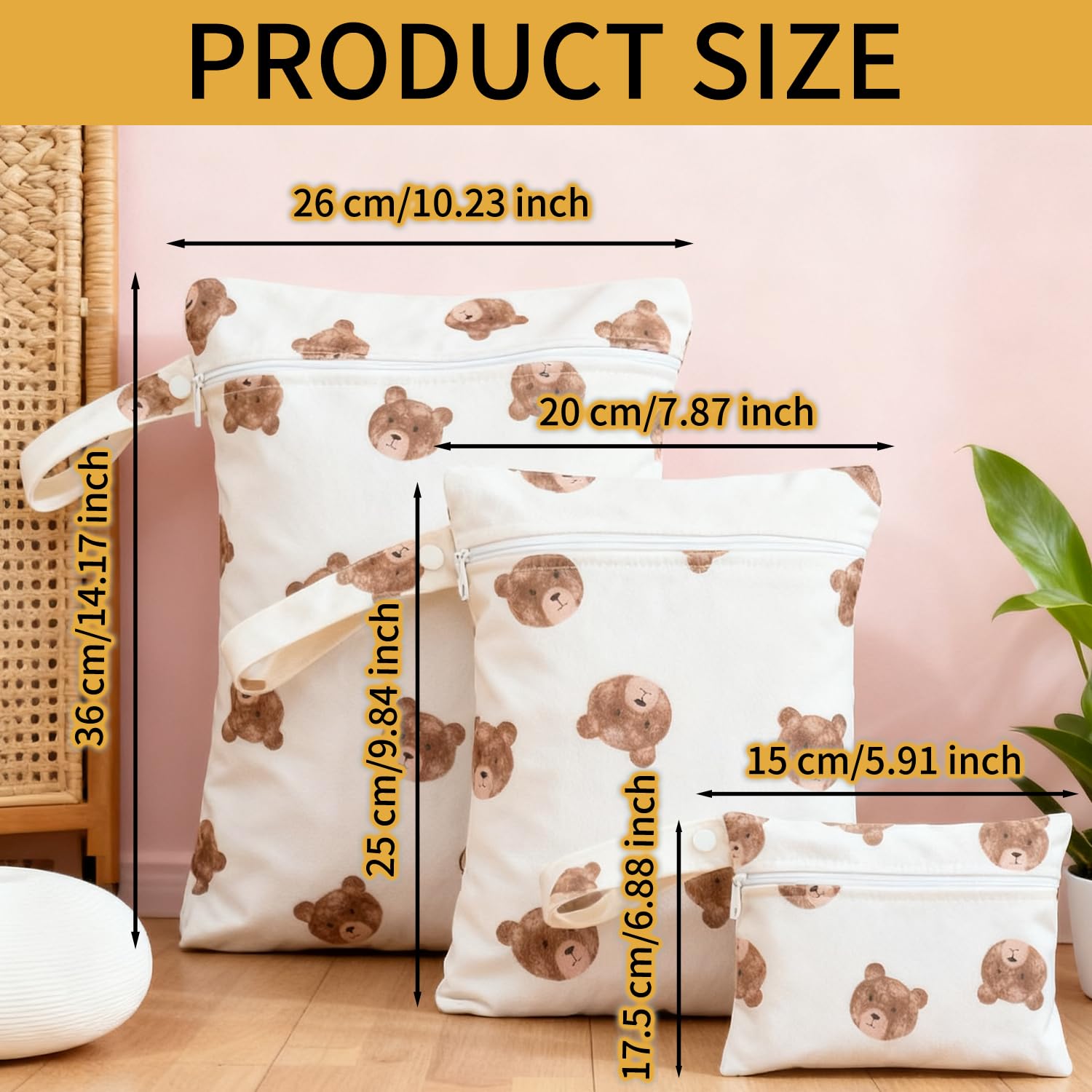 YAWYO Pack of 3 Nappy Bag Organiser - Image 2