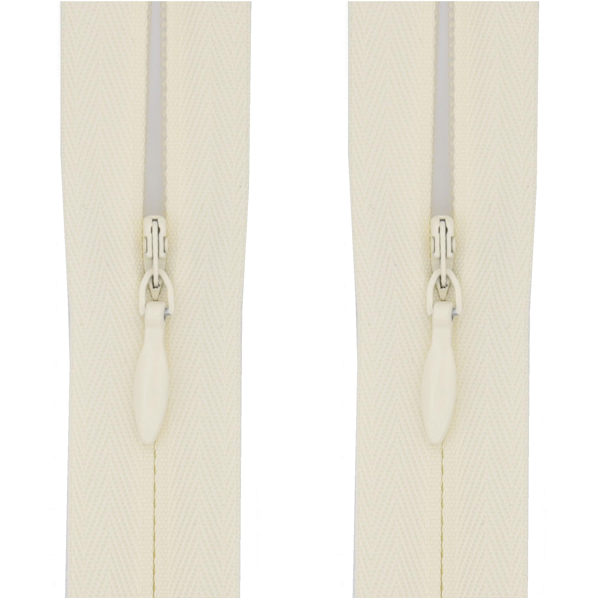 Y-connection #3 Invisible Zips, 2 Pack, 8 Inch, Cream