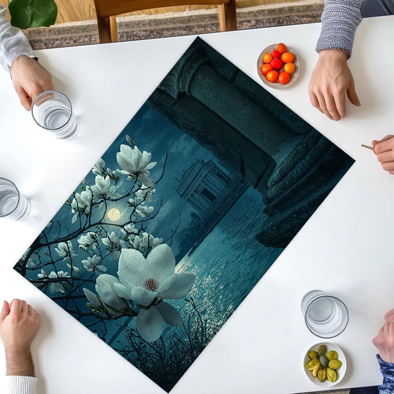 1500 sztuk puzzli, Jade Orchidea krajobraz1500 sztuk puzzli dla dorosłych, prezent na rocznicę i Boże Narodzenie, dekoracja domu, zapobieganie degeneracji mózgu u osób starszych v-973