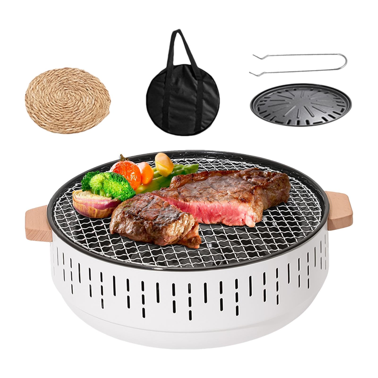 Piccola griglia a carbone per barbecue - Griglia a rete fine per grigliare