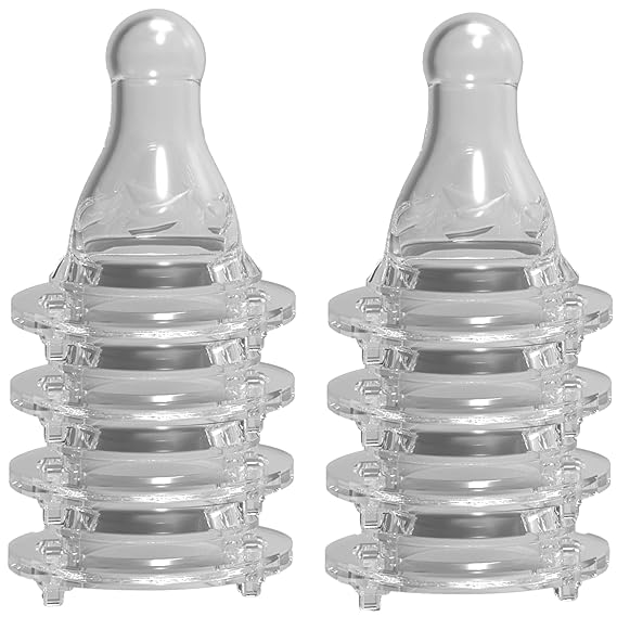 Avima Baby Anti Colic Nipples for Standard Neck Bottles, Silicone Breast Like Nipples - 6 to 9+ Months, Fast Flow, Level 3 (Pack of 6)