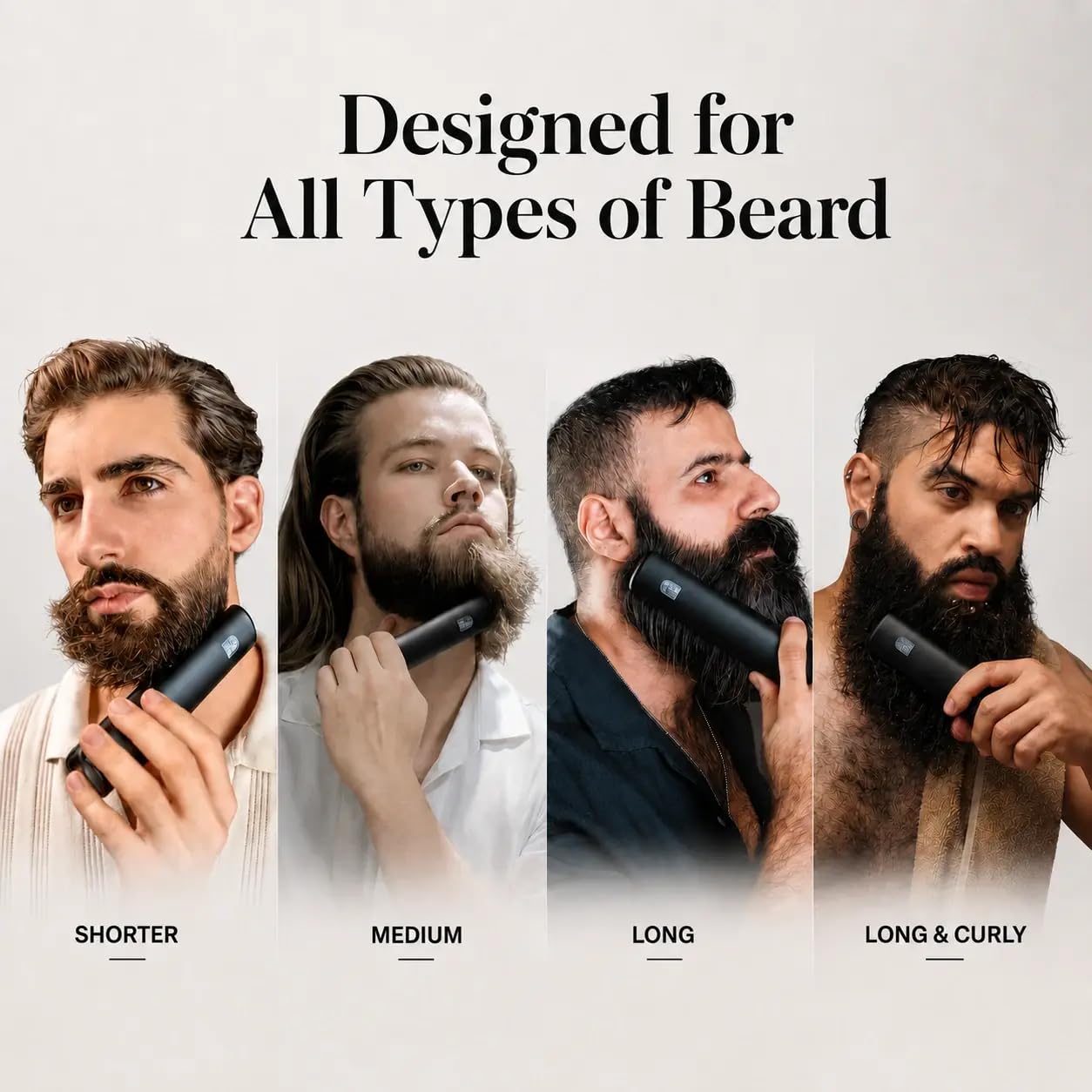 Odenson Beard Forger - Strumento definitivo, spazzola e piastra riscaldata a batteria per barba e capelli, pettine riscaldato per lo styling e la cura della barba
