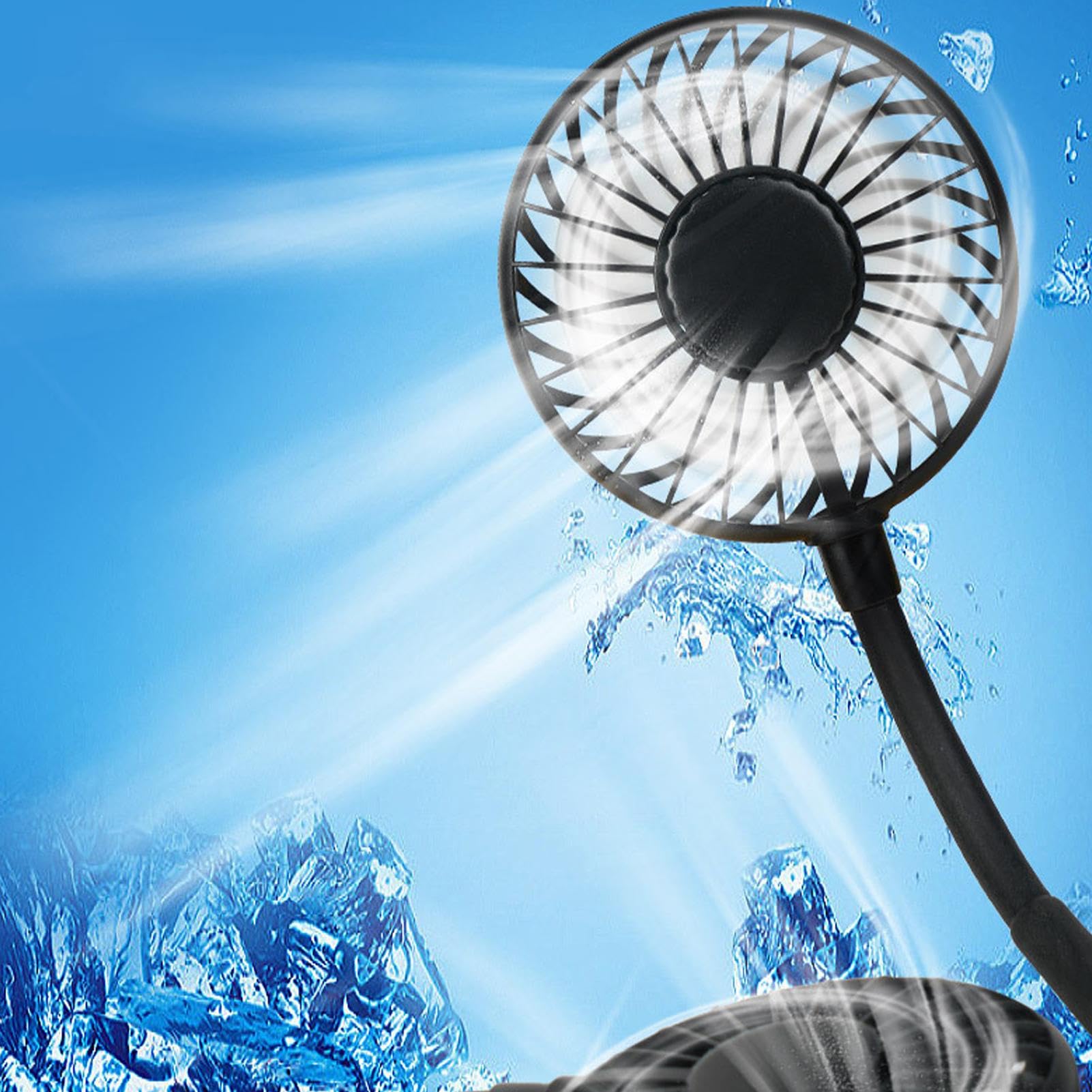 Ventilatore Per Casco | Ventola Regolabile per Elmetti a 3 Velocità,Dispositivo Rinfrescante con Luce Notturna per Attività Esterne Lavoratori Ciclismo