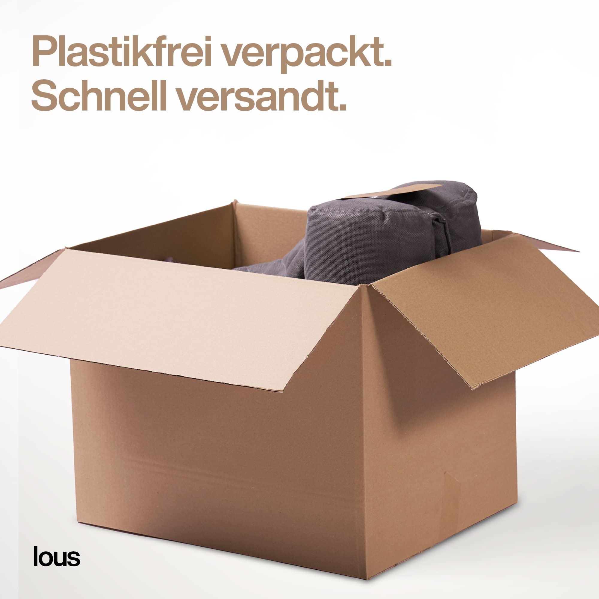 Lous Sofaschutz Hund – Hundedecke Sofa Hundebett Couch – Handgefertigte Hundematte mit Rand – Waschbar bis 90 Grad und besonders kuschlig – Größe: L ca. 90x90x13cm (Schwarz)