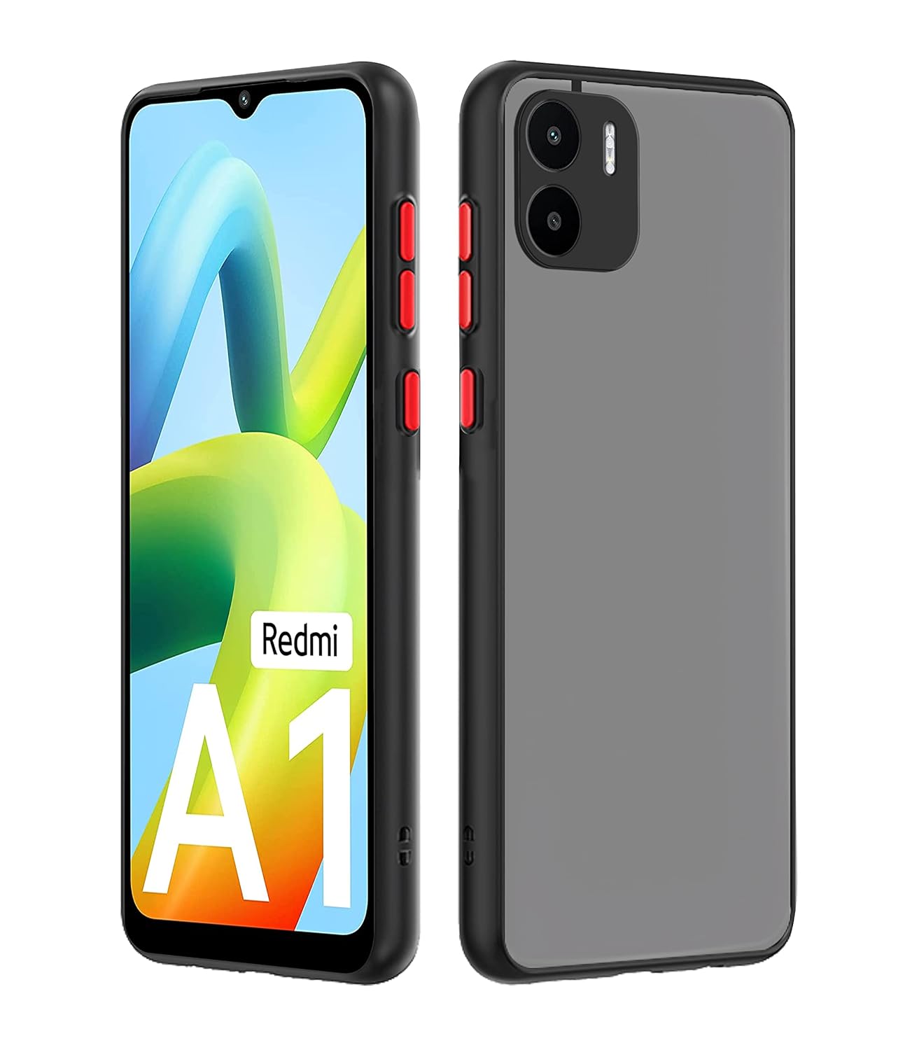 Pikkme Redmi A1 Redmi A2 Back Cover Hybrid Smoked Back Full