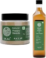 IKAI Natural Poppy Seeds 50gm + Organic 100% Pure Cold-Pressed Mustard Oil 500 ml