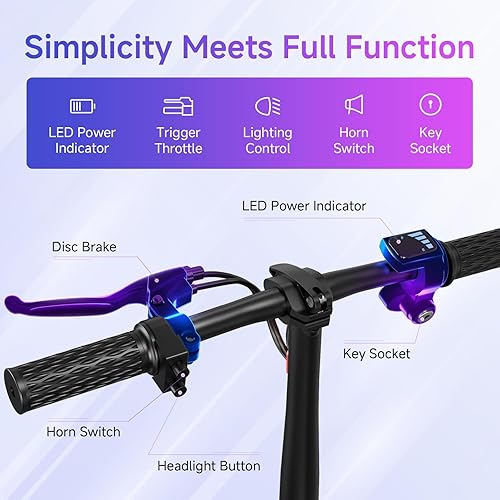 Vista 23 de TST Electric Scooter with Seat, Peak 700W Motor, Up to 19MPH & 20 Miles Range,12" Pneumatic Tires, Adults Foldable Commuter Scooter with Basket &