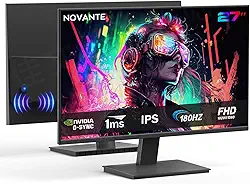 Monitor Gamer IPS 27 Polegadas, Full HD 1920x1080, 180Hz, HDR400, G-SYNC, Alto-falantes Embutidos, Entradas HDMI/DisplayPort/USB/3.5mm, Ângulo ajustável, Compatível com G-SYNC, Preto