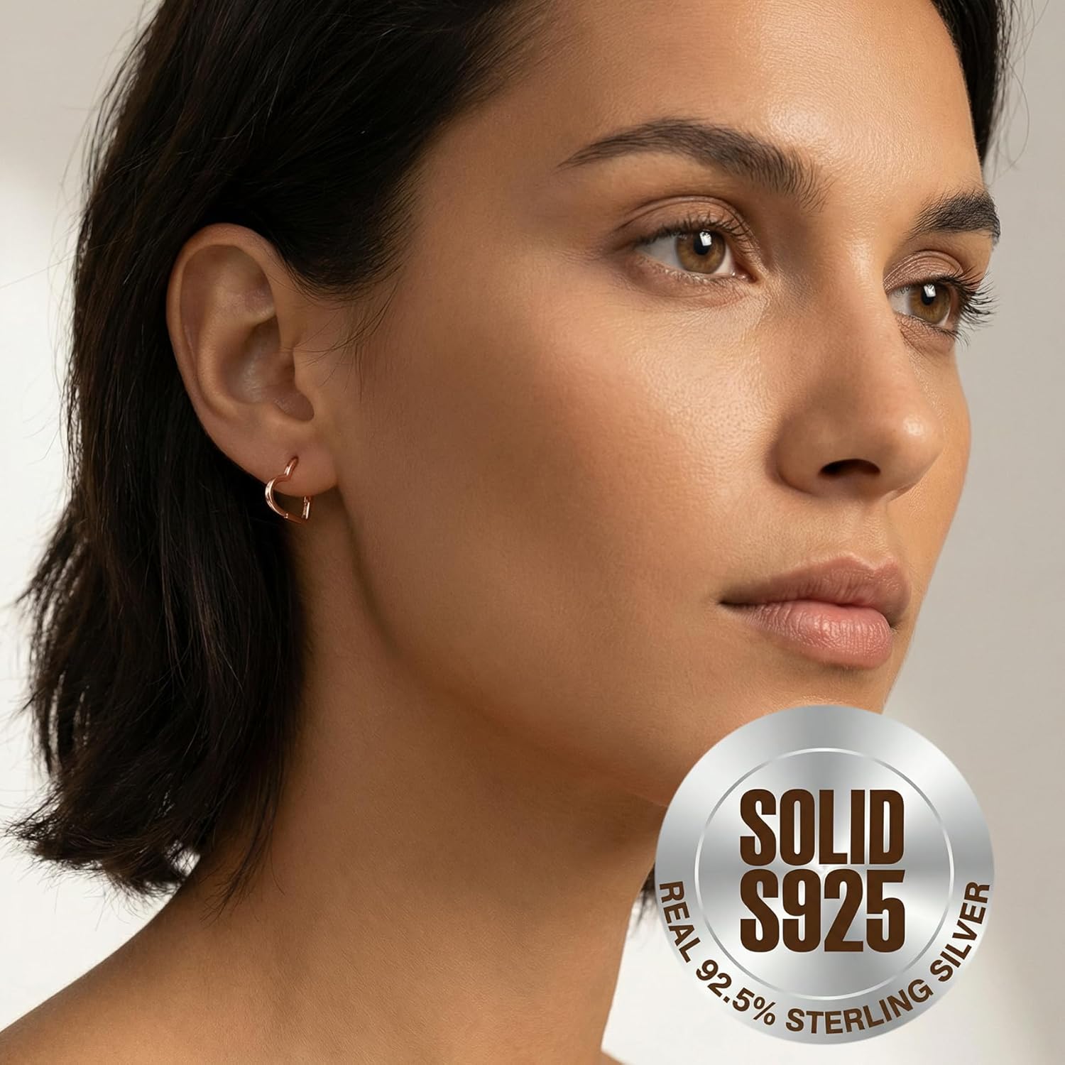 SLUYNZ Solid 925 Sterling Silver 1.6CM Heart Hoop Earrings for Women Teens Minimalist Hoop Earrings Sweet Love Heart Earrings - Image 3