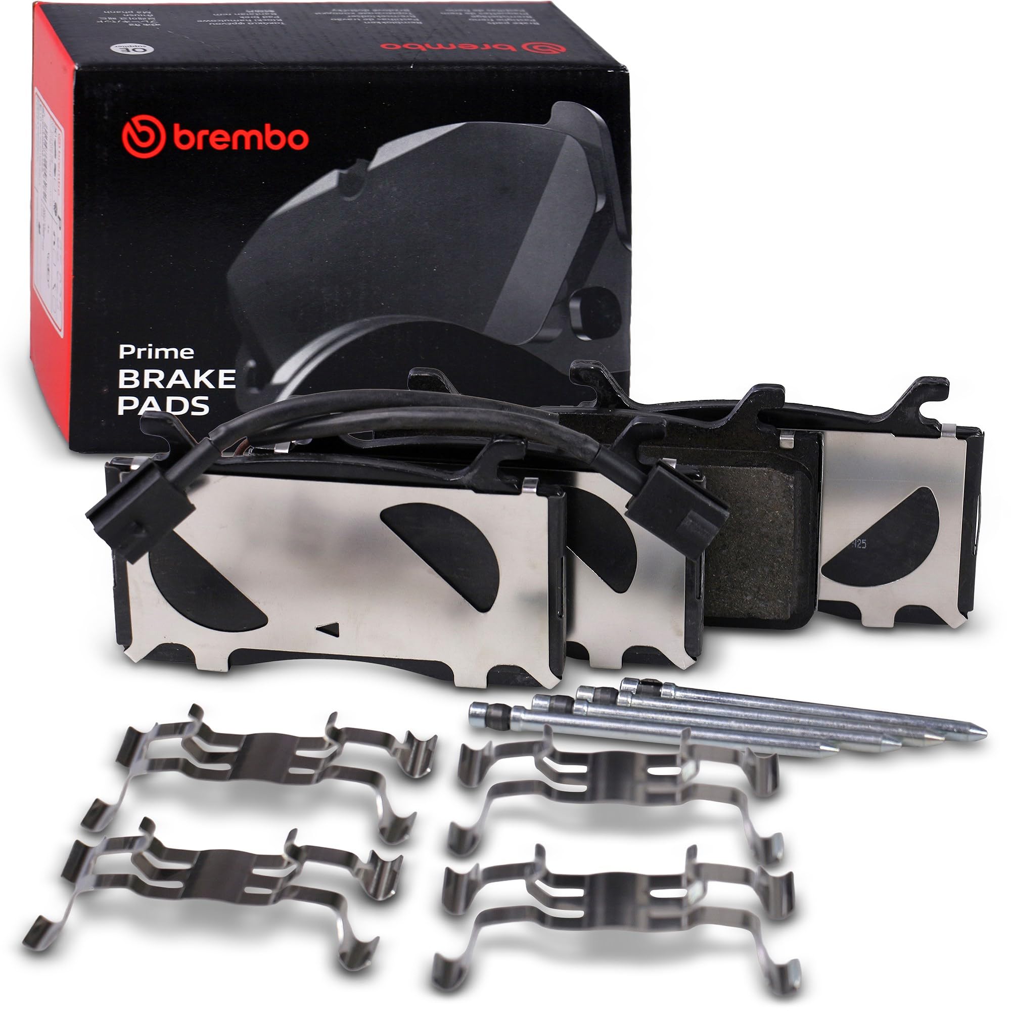 Brembo P 61 047 - Pastiglia Freno Anteriore - Conforme ECE-R90, Con Indicatore Usura Elettrico