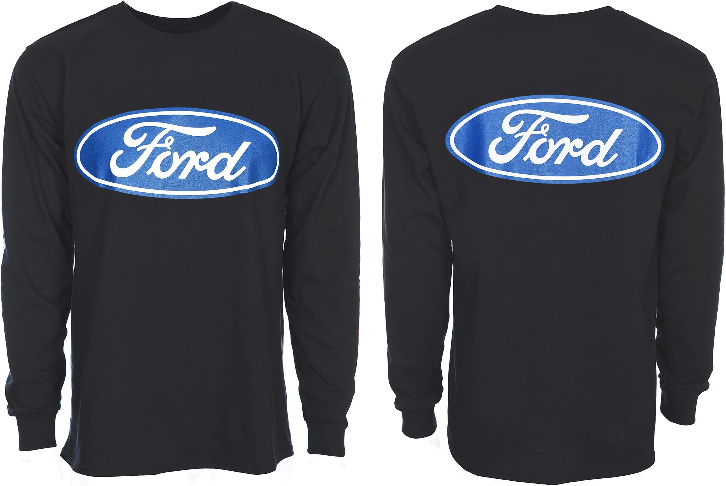 JH DESIGN GROUPMen's Ford Performance Long Sleeve Crew Neck T-Shirt Front Back & Sleeve Emblems
