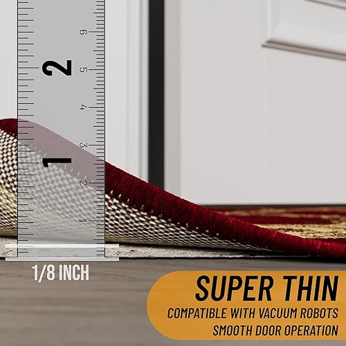 Miniatura 6 de Ottomanson Almohadilla para alfombra antideslizante con agarre de 2 pies 7 pulgadas x 10 pies, fieltro de doble superficie ultrafina de 112 pulgadas