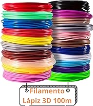 PLA Filament 1.75 mm for 3D Pen and 3D Printer · Biodegradable and Non-Toxic · Universal Compatible · Safe for Children · High Strength (20 Colours x 5 Metres · 100 Metres)