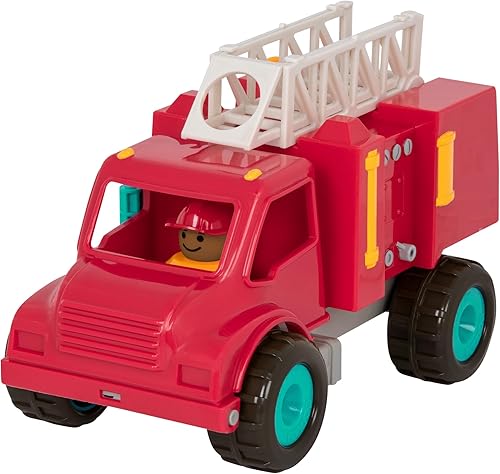 Miniatura 19 de Battat – Camión de volquete amarillo – Camiones clásicos para niños pequeños – Juguetes de construcción para niños – Ruedas de goma suave – 18+