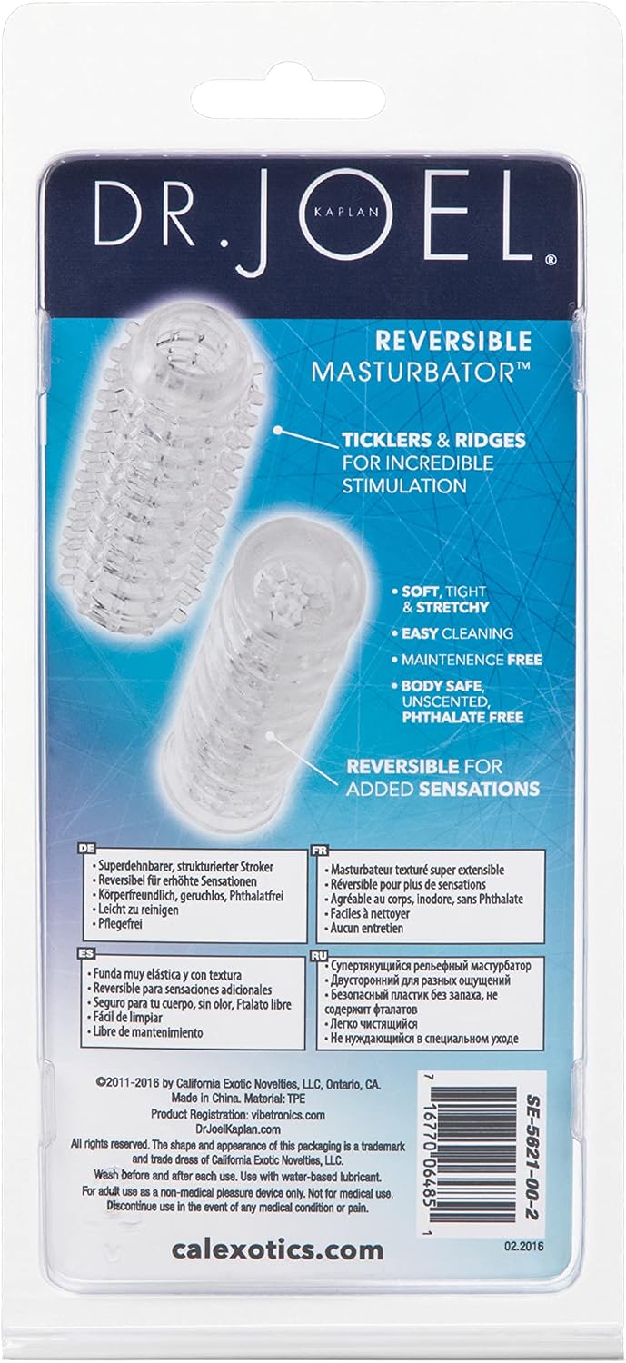 CalExotics Dr. Joel Kaplan - Reversible Masturbator, Clear