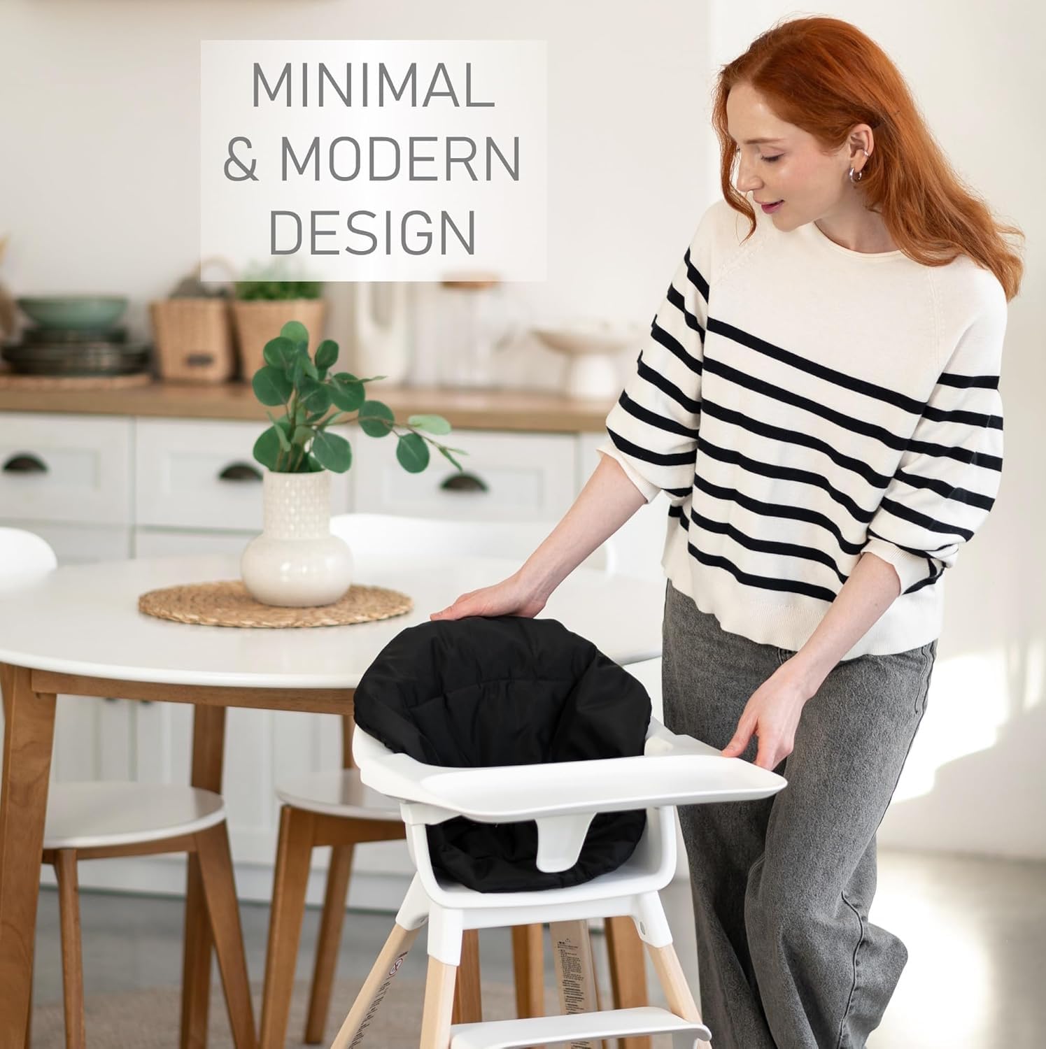 Cushion, Compatible with Stokke Clikk High Chair - Waterproof Seat Cushion for Babies - High Chair Accessories, Easy to Clean – Machine Washable - Black