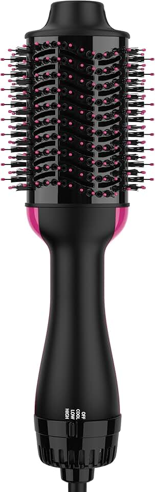 Hair Dryer Brush Blow Dryer Brush in One, Upgraded 4 in 1 Hair Dryer and Styler Volumizer with Negative Ion Anti-frizz Ceramic Tit