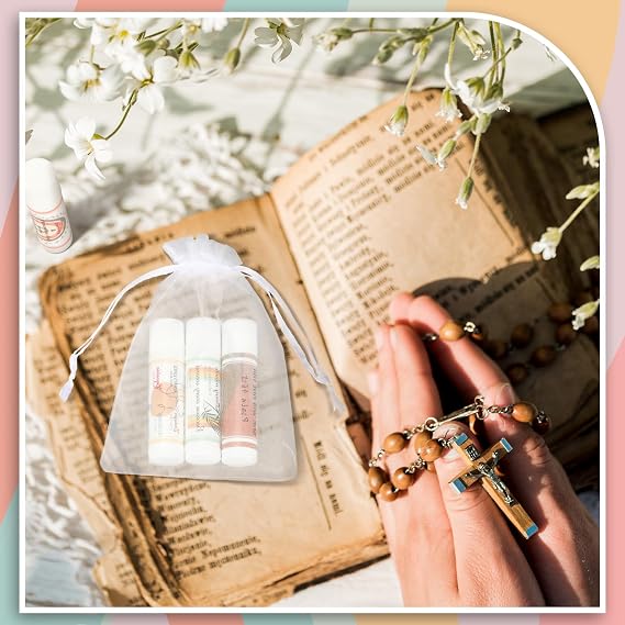 50 Pack Christian Religious Gifts Bulk for Women Men Religious Lip Balms Church Party Favors Bible Verse Lip Balm with Scripture Christian Inspirational Gifts for Staff Employee Coworkers