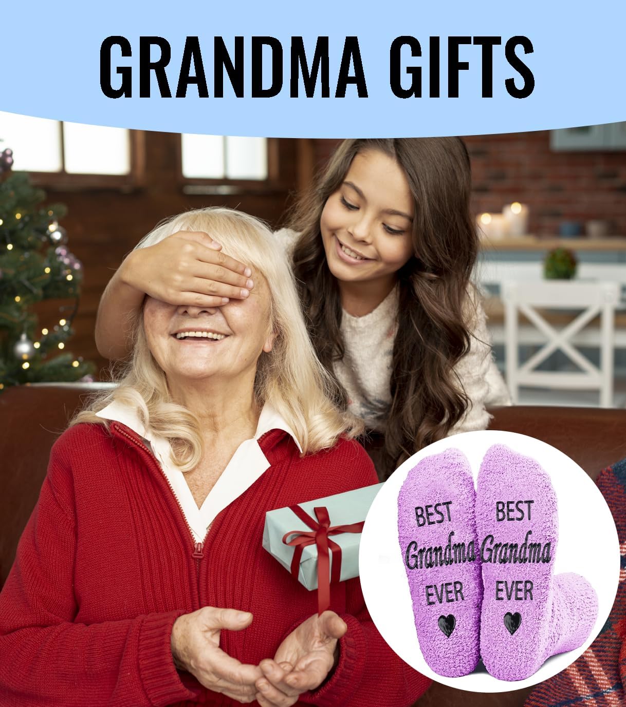 Grandmother Birthday Gifts, Gifts for Grandma from Grandkids, Nana Grandma Socks - Image 5