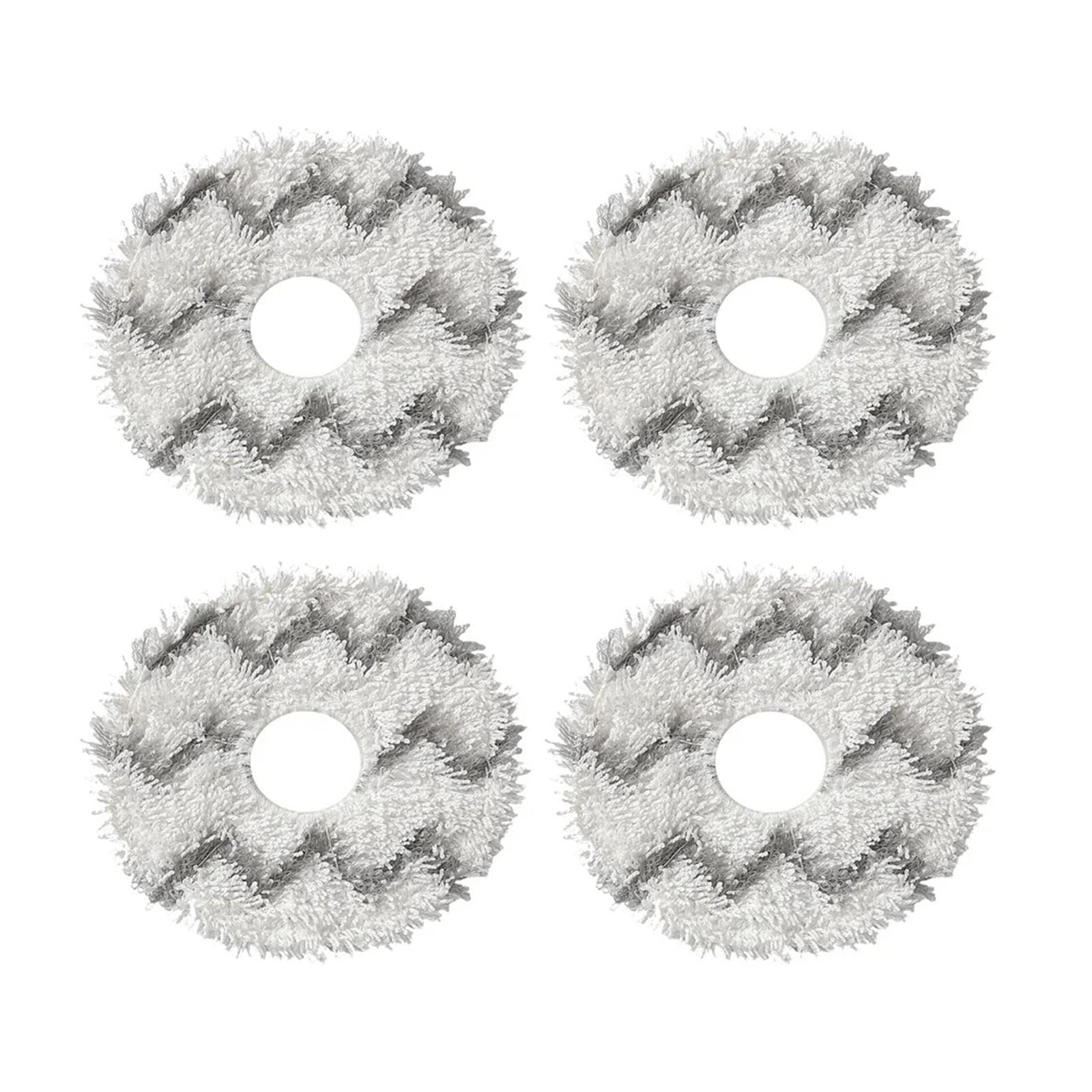 VIXWDRUTY Compatible For Ecovacs，X1 X2，Compatible For Omni，X5 T10 T20 T30 T50 N30 N9+ Accessories Robot Vacuum Cleaner Microfiber Mop Pad Mop Towel Part(4pcs)