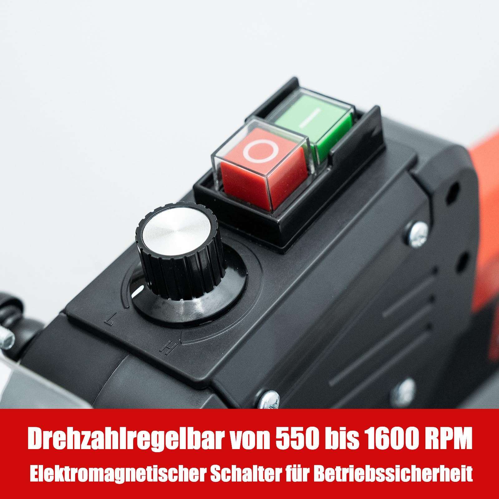 Bucktool Elektryczna piła wyrzynarka 457 mm, z regulacją prędkości obrotowej, 120 W, z obrotowym ramieniem, 127 mm i 130-133 mm bezpinowe brzeszczoty do prac przy drewnie, dla rzemieślników