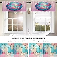 Vista 1110 de Cenefas de cocina modernas con patrón de cobre marrón dorado para ventanas, cenefas opacas abstractas de marcas de arañazos y cortinas opacas