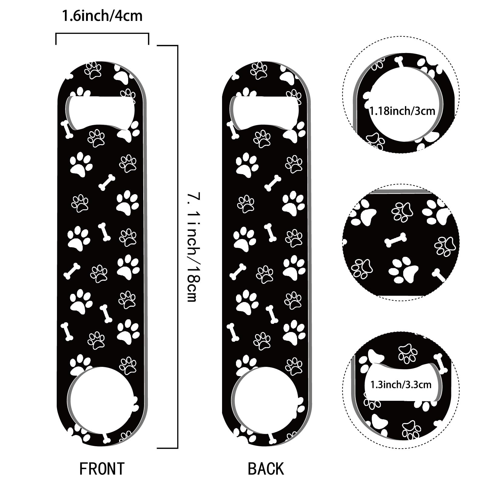 CREATCABIN Peach Blade Beer Opener Flat Bottle Opener Metal Stainless - View #6