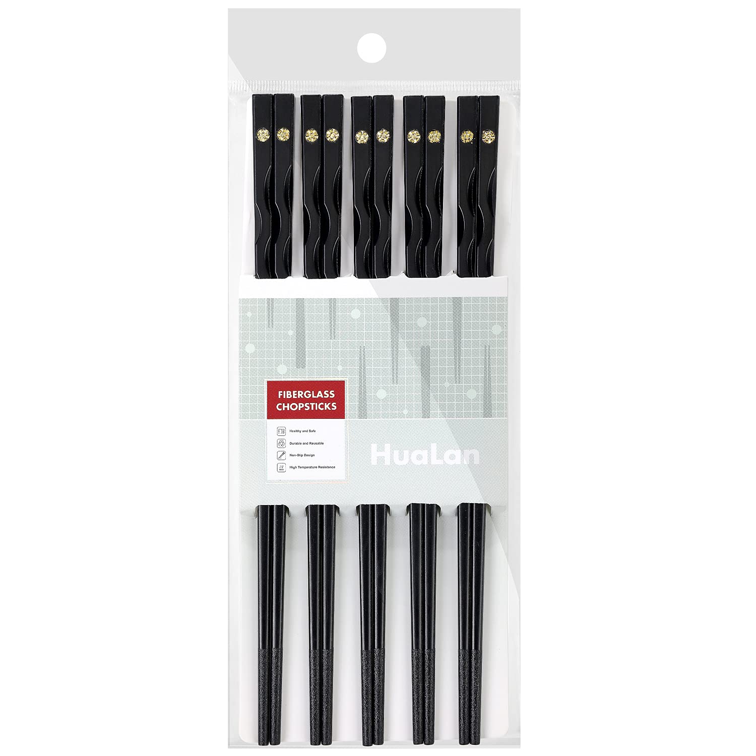 Colorful Fiberglass Chopsticks - Dishwasher Safe -8