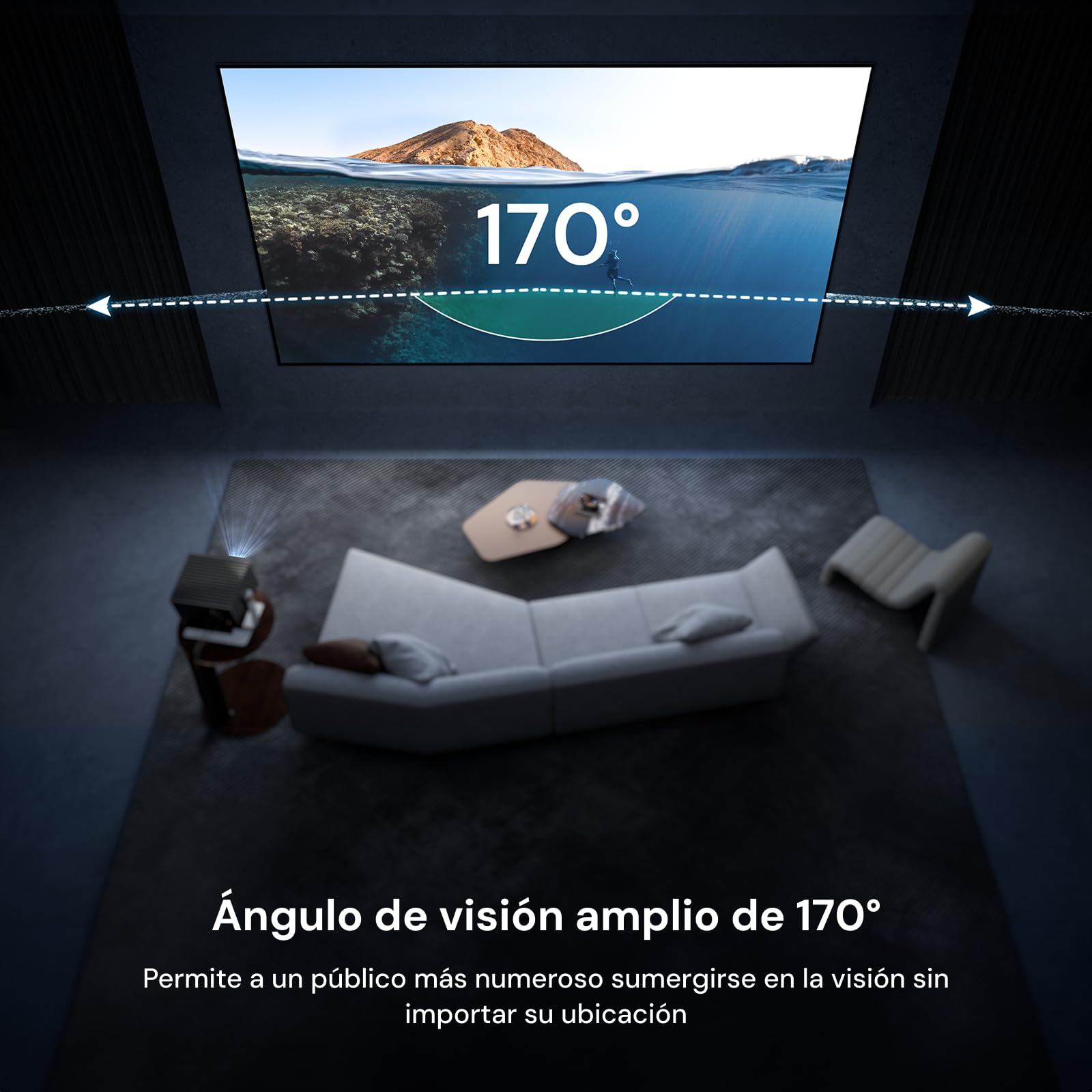 Valerion Pantalla de proyector de Marco Fijo de 120 Pulgadas, Ganancia de 1.3 dB, Mejora de la Calidad de Imagen del 80%, 4K/8K Ultra HD, Compatible con 3D, Funciona con proyectores de Largo Alcance