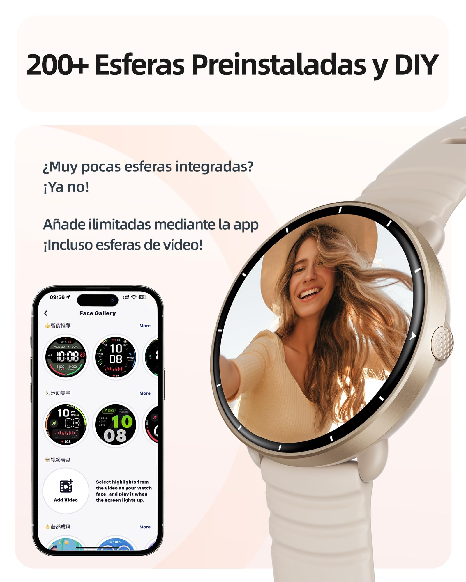 Parsonver Reloj inteligente Hombre Mujer con GPS Integrado, 5 ATM Impermeable para Piscina/Aguas Abiertas, AMOLED Pantalla, 100+ Deportivos Integrado, Frecuencia Cardíaca y Sueño (Gris francés, 42 mm)