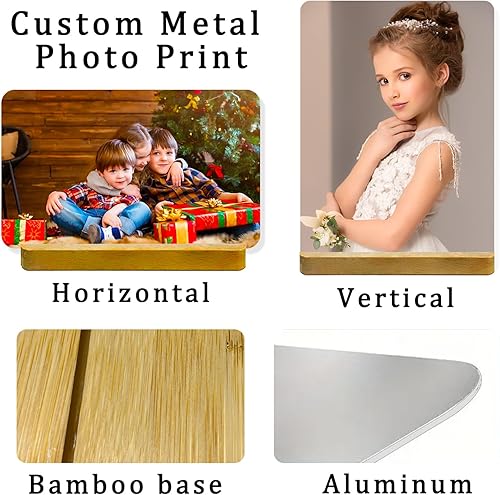 Miniatura 2 de Impresiones de fotos de metal personalizadas, marco de fotos personalizado con tus fotos, regalos de fotos personalizados para amantes, parejas,