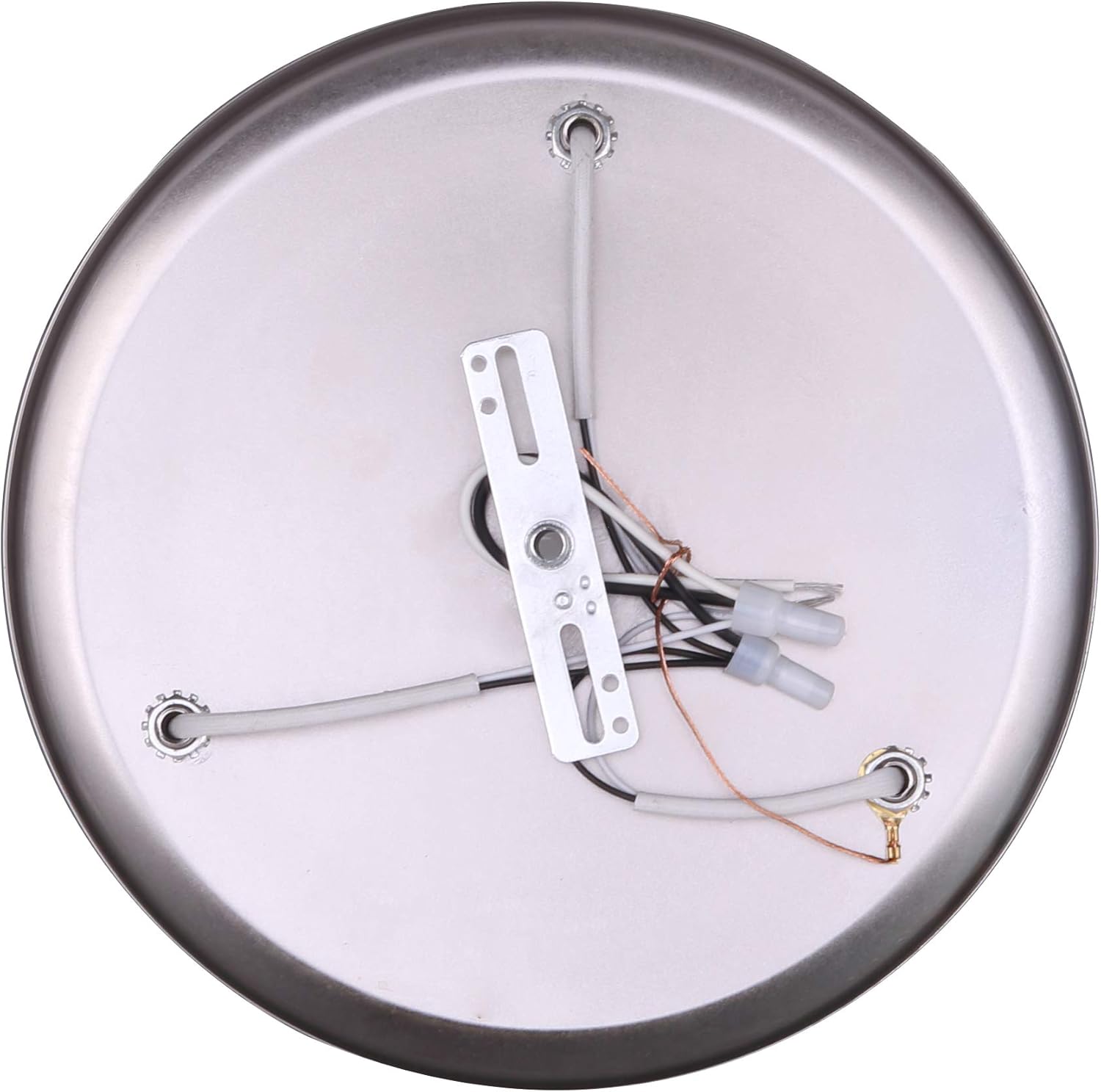 Canarm James 3-Light Ceiling or Wall Fixture, Silver Finish with Alabaster Glass, Modern Rustic Flush Mount Lighting for Bedroom, Hallway or Entryway