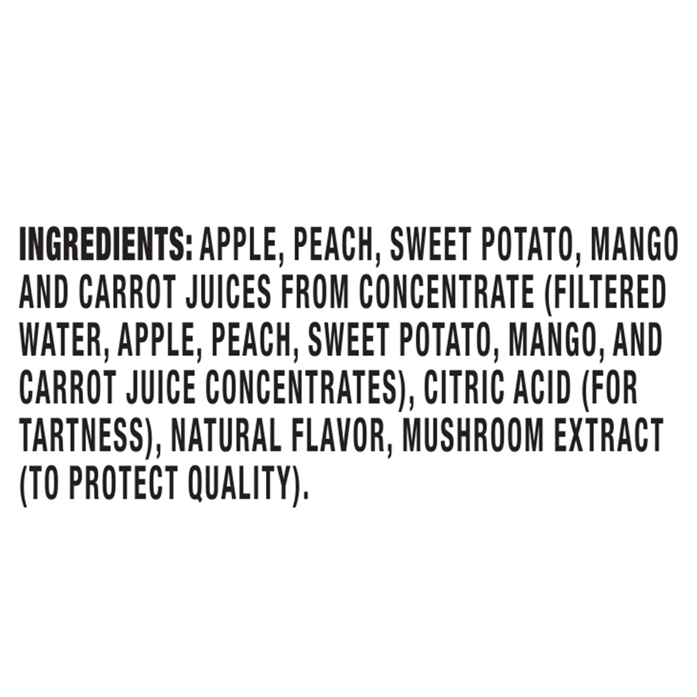 Capri Sun 100% Juice Fruit & Veg Juice Blend from Concentrate, 10 Pouches, for School Lunches and On-the-Go Hydration, Peach Mango Punch, All Natural Ingredients, Zero Added Sugars, 6 oz