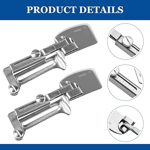 Miniatura 3 de Pies de dobladillo enrollado de costura ajustable, juego de pies de dobladillo enrollado de costura ajustable 2024, bobinas y pie de dobladillo