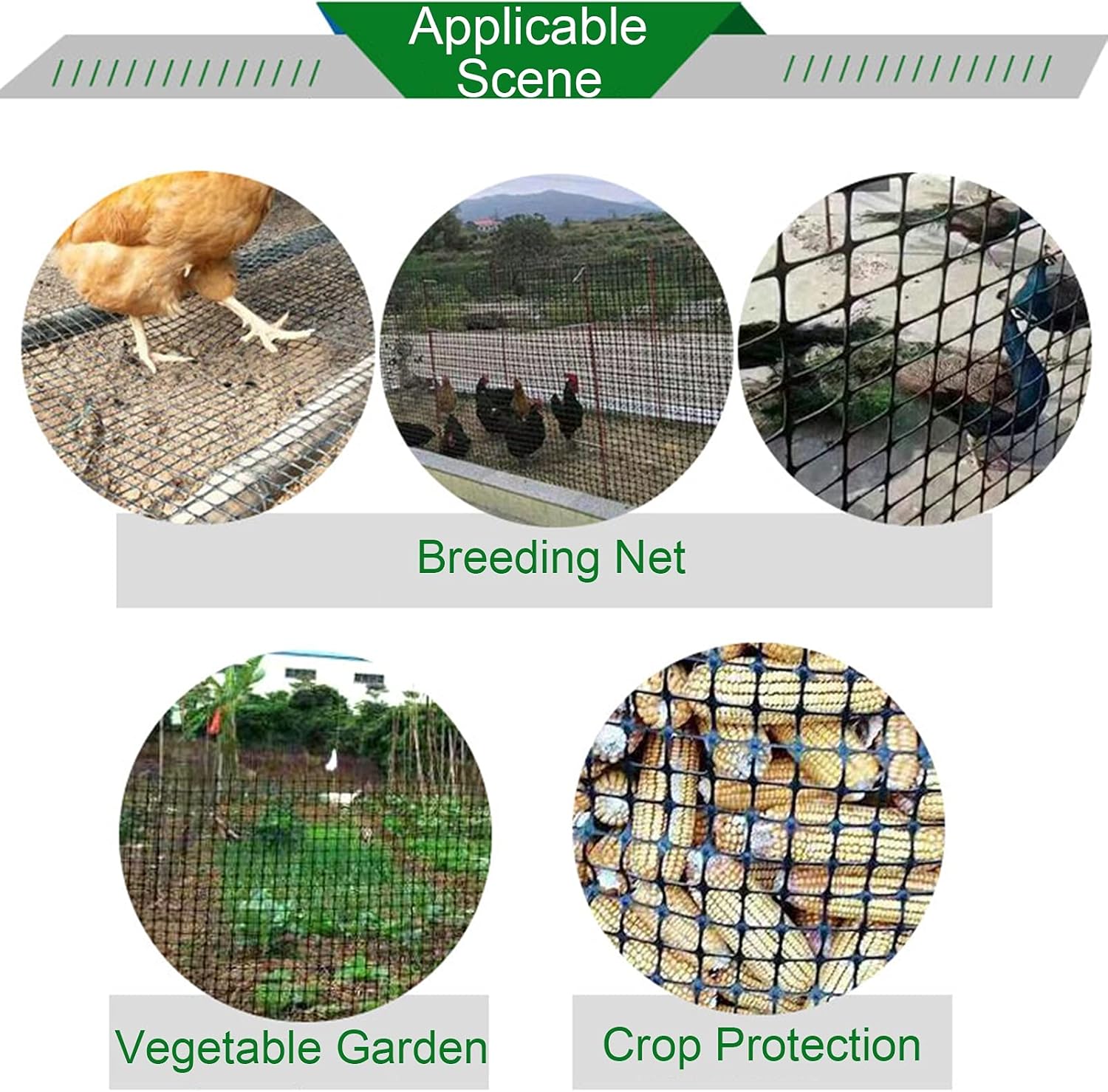 Plastic Safety Fence Garden Fencing Animal Barrier Outdoor Reusable Netting for Construction Dogs Yard Vegetable Poultry 3cm Hole (Color : Black Size : 0.9mm(T) X1.2m(H) X10m(L)) (Black 0.9mm(T) X1.