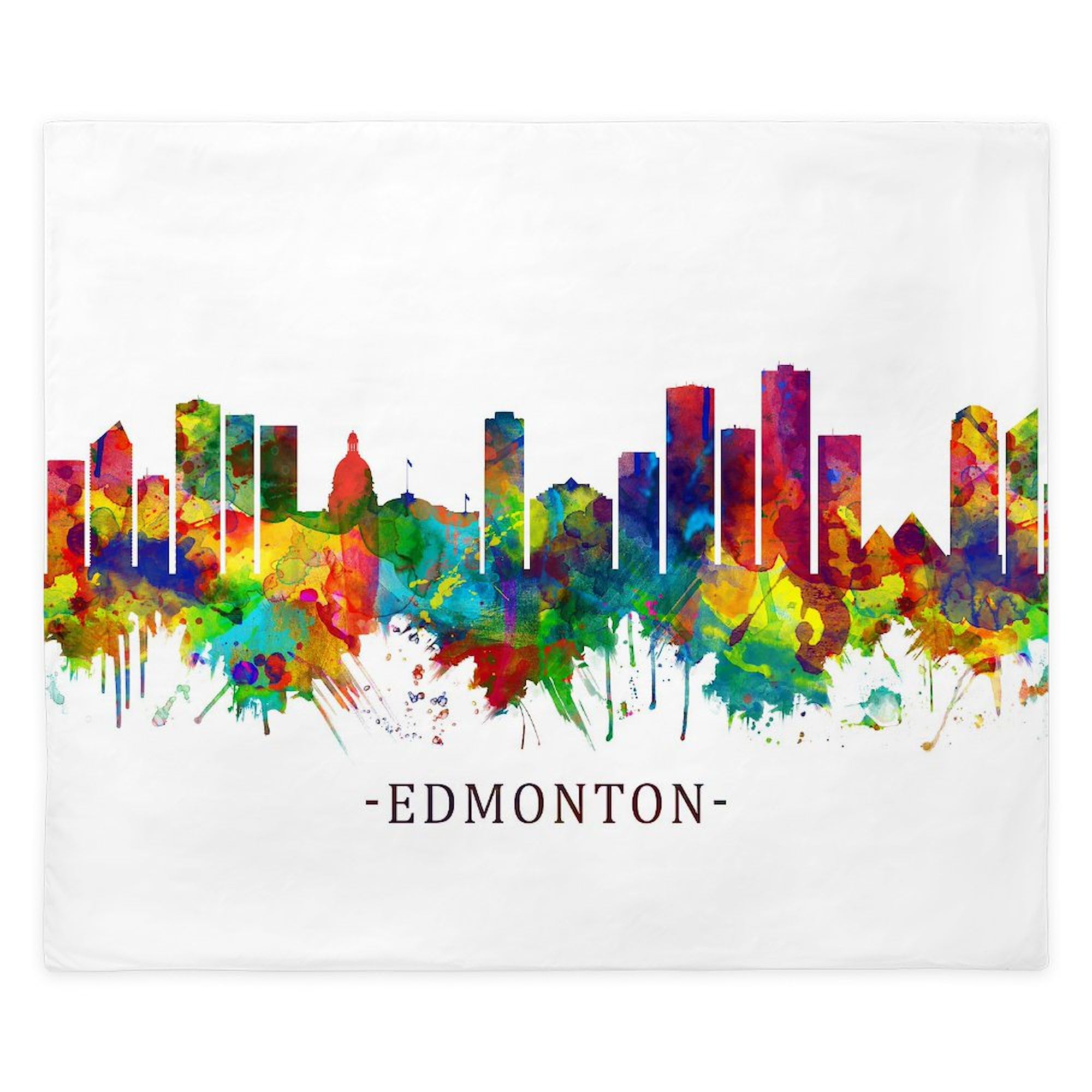 CafePress Edmonton Canada Skyline King Duvet Cover, Printed Comforter Cover, Unique Bedding