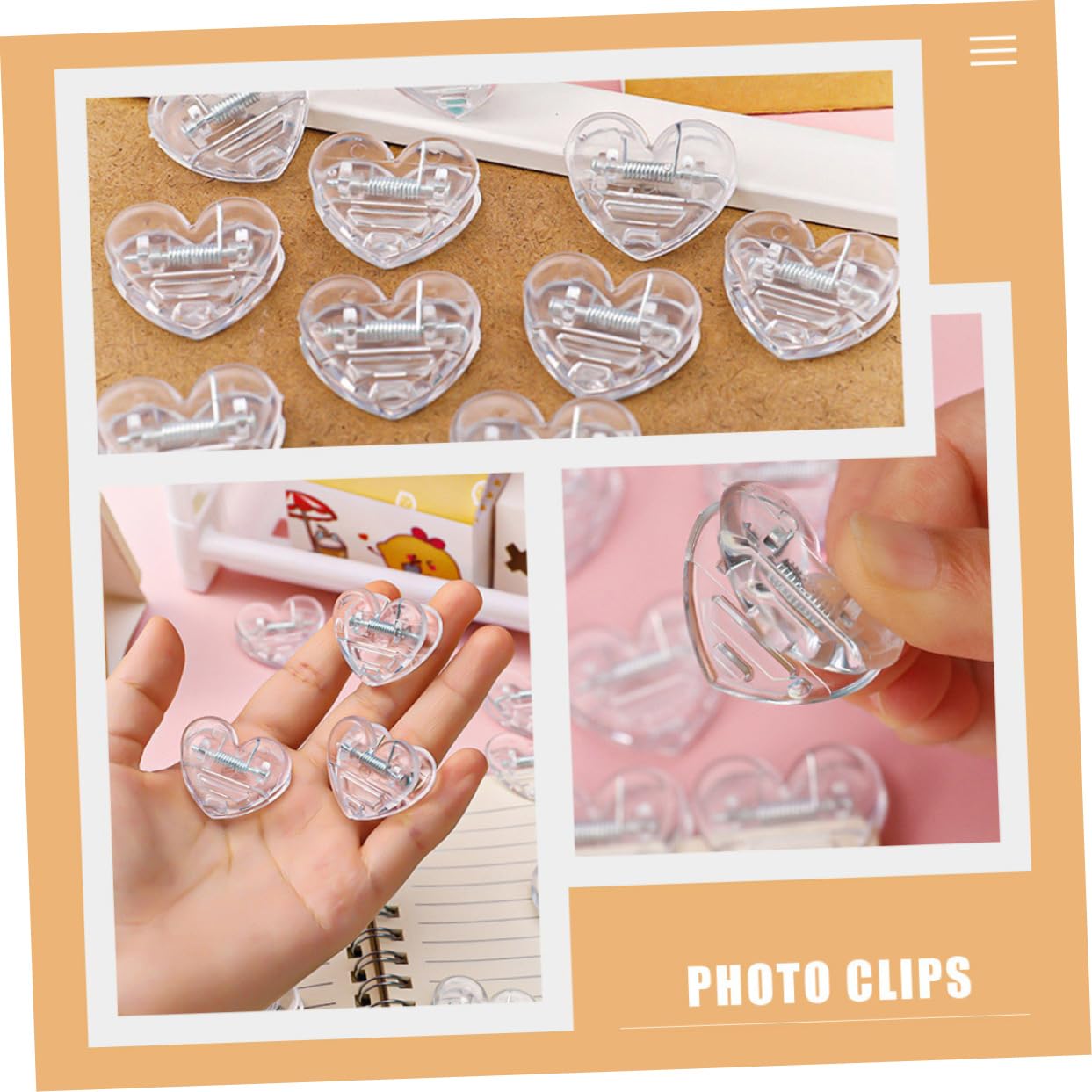 LALAFINA 160pezzi Clip Trasparenti Adorabili Fermagli per Documenti Decorazioni Natalizie e Accessori