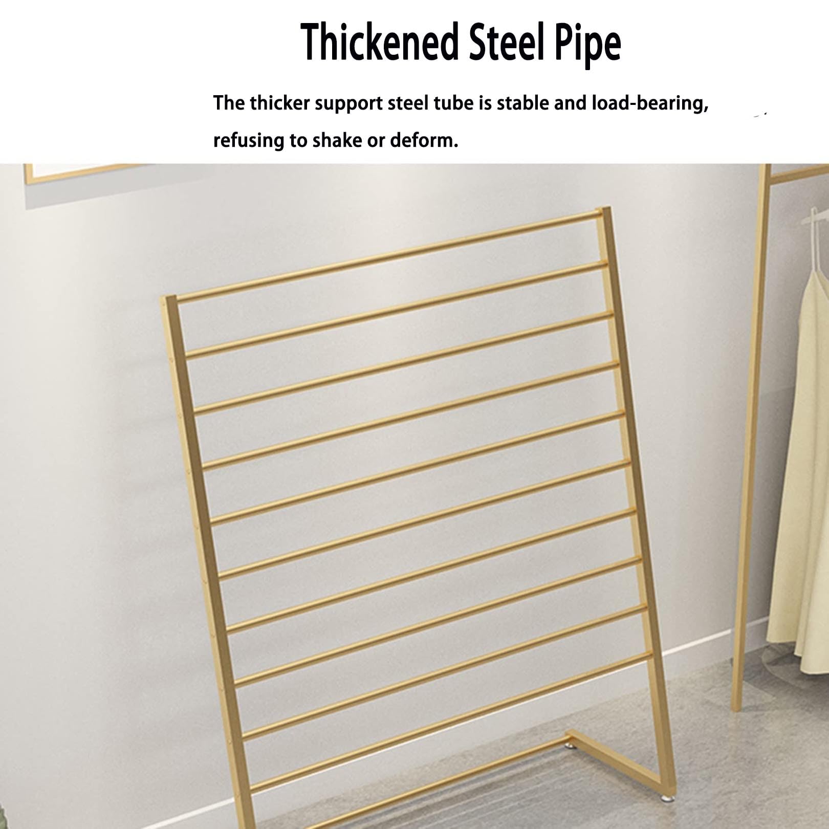 Metallständer für Schals / Hosen / Hijab / Schal, 10 Etagen, platzsparendes Aufbewahrungsregal für Schrank, modernes Design (C 120 x 40 x 165 cm)
