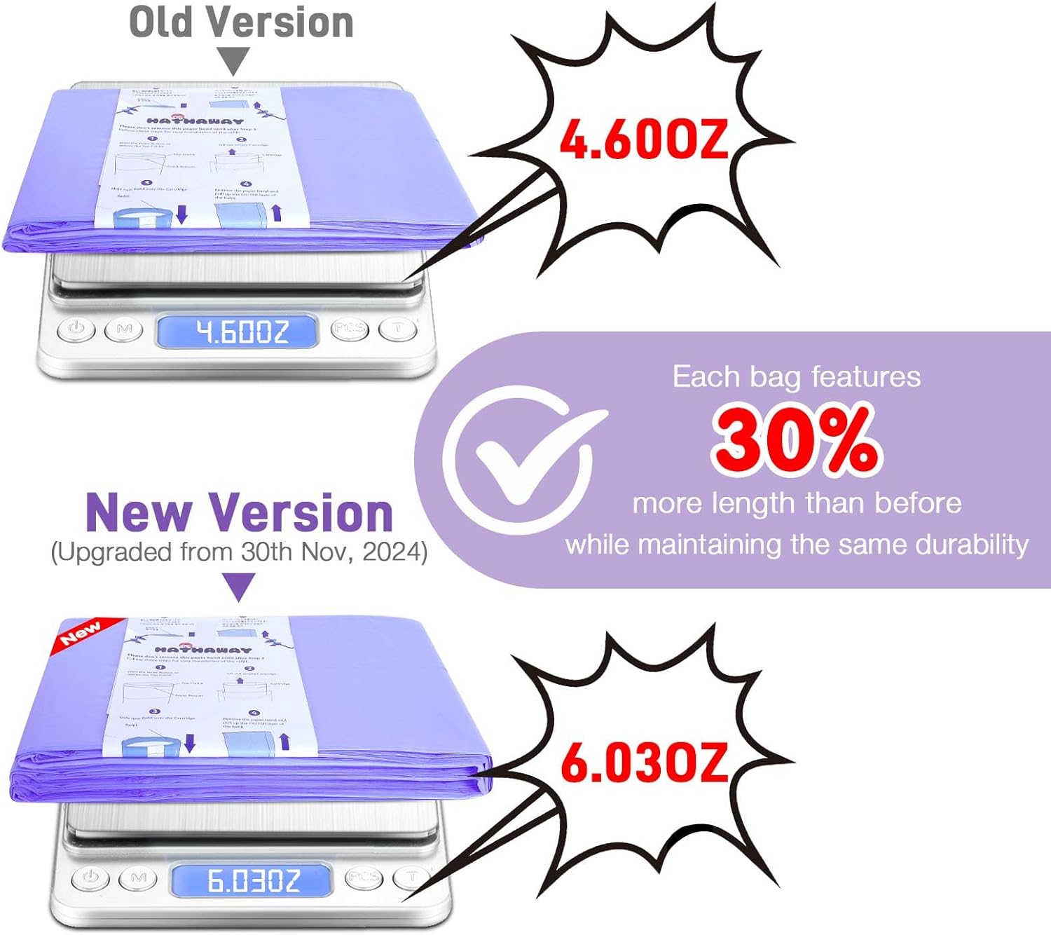 おむつペール 詰め替え袋 Dekor Classic おむつペール ラベンダーの香り エクストラ30%ロング 5パック