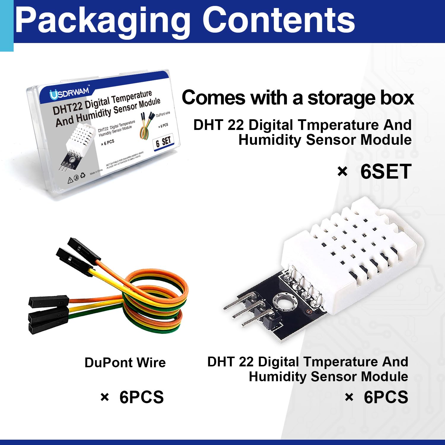DHT22 Temperature & Humidity Sensors - Digital Modules -3