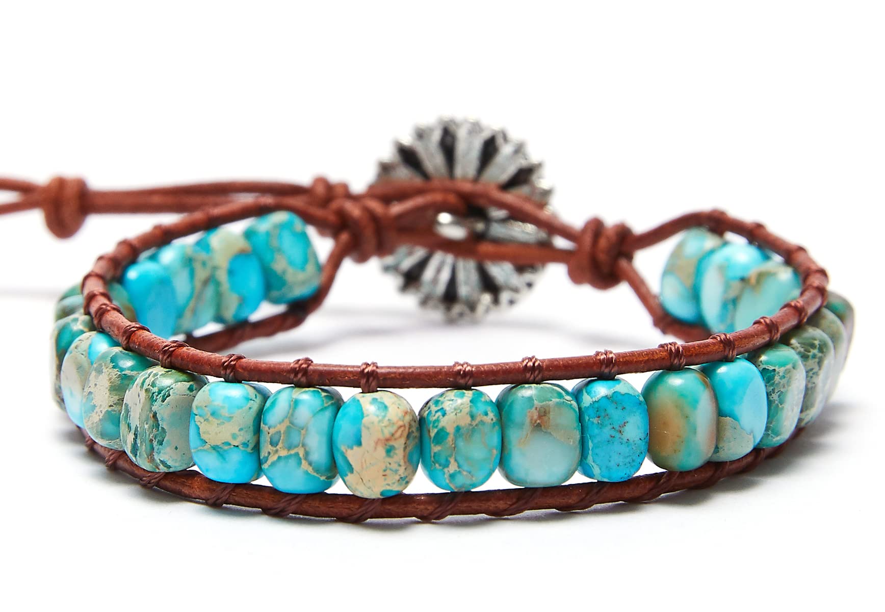 7 Chakra Bracelet,Boho Stone Wrap Beaded Bracelets for Women Jewelry Gift