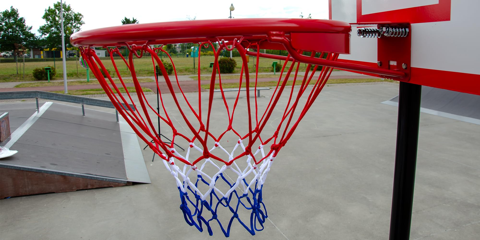 molti Canestro da basket, montaggio a parete, Ø 45 cm, anello da basket con rete per bambini, adulti, per esterni e interni
