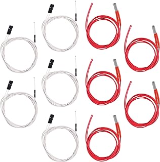 D-FLIFE 5 Sets 24V 40W 620 Ceramic Cartridge Heater with 3950 100K NTC Thermistor with 1 Meter Wiring for RepRap 3D Printer Heatbed Hot End